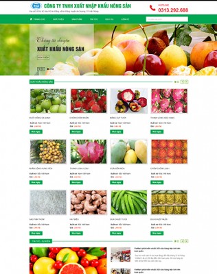 Thiết kế website nông sản