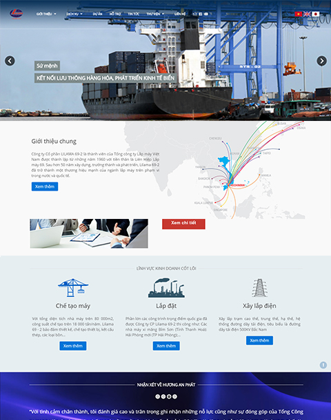Thiết kế website vận tải biển